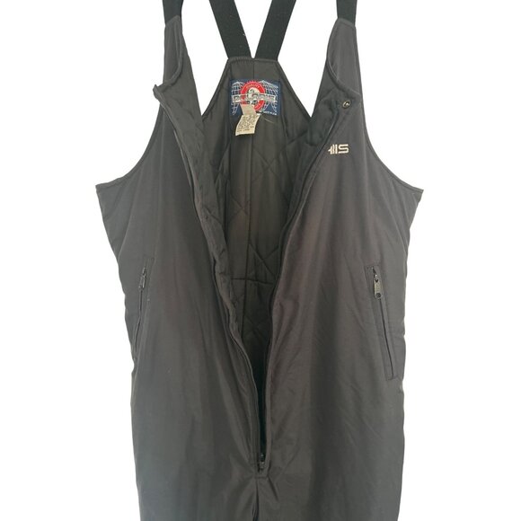 Vintage Polaris Men’s L Black Ski Bib Snowsuit Adjustable Straps Snowmobile - Picture 10 of 16